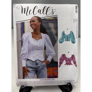 McCalls M8181 Top Sewing Pattern Size 16 18 20 22 24 Uncut Cute Versatile Design